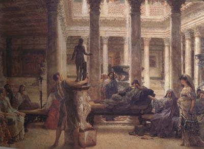 Alma-Tadema, Sir Lawrence A Roman Art Lover (mk23) china oil painting image